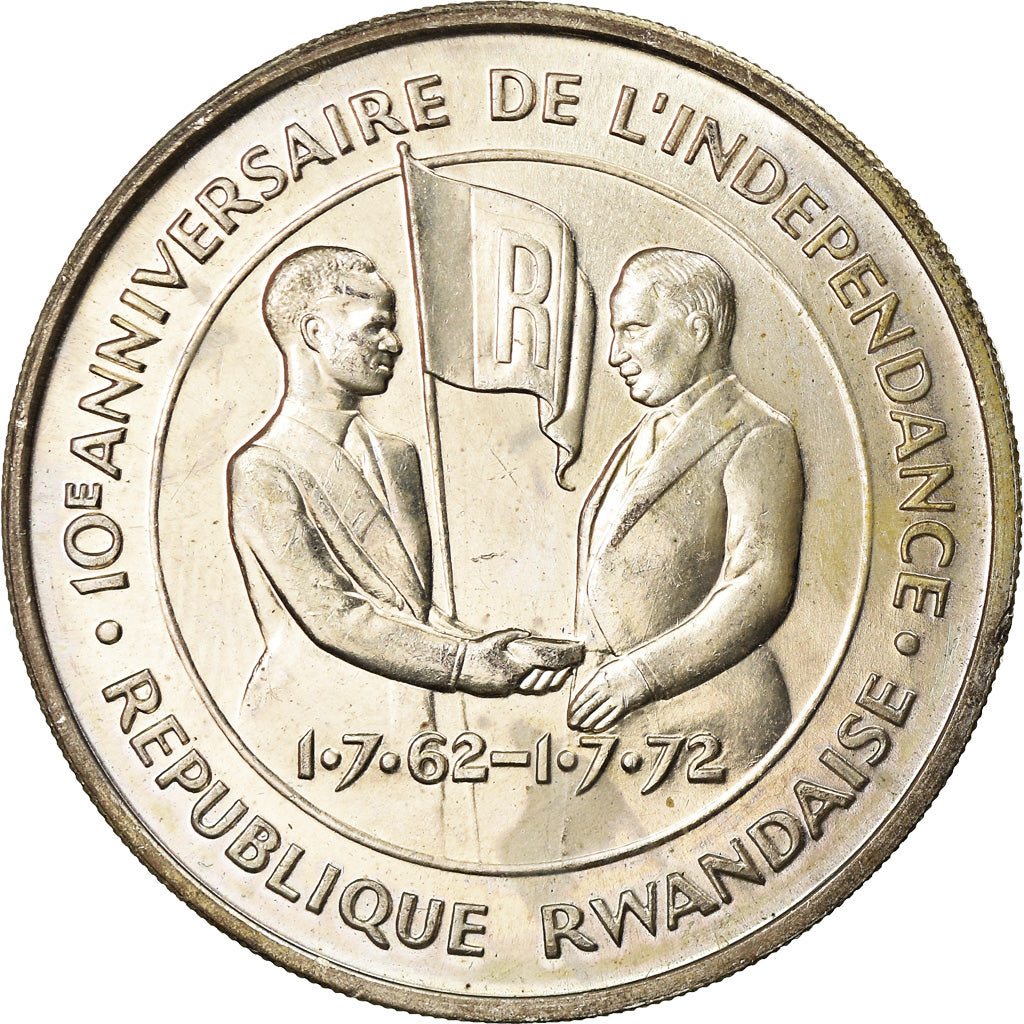 Munten, Rwanda, 200 Francs, 1972, PR, Zilver, KM:11