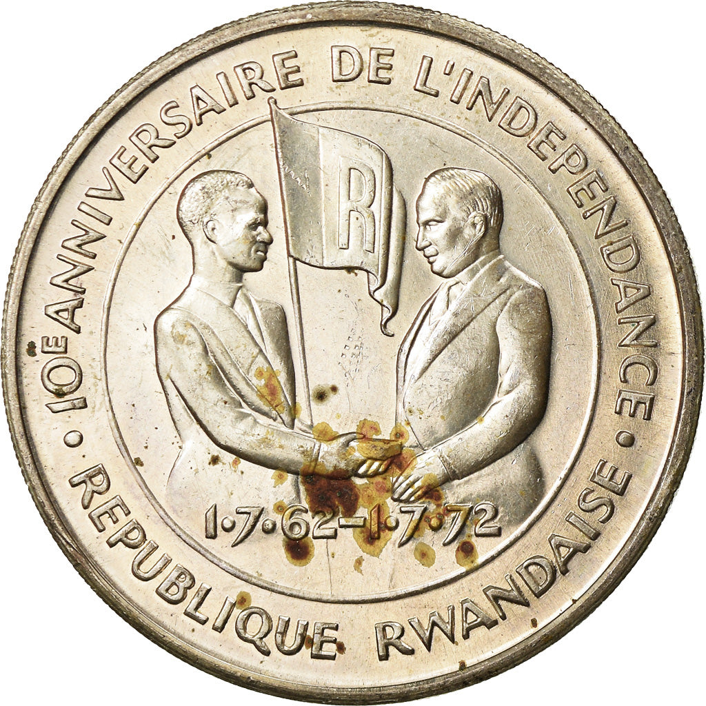 Moneta, Ruanda, 200 Francs, 1972, SPL, Argento, KM:11