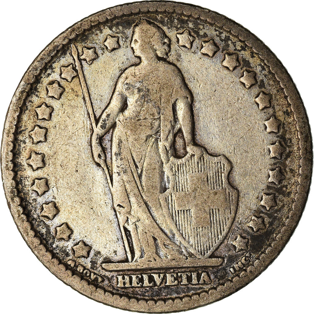 Coin, Switzerland, Franc, 1909, Bern, VF(30-35), Silver, KM:24