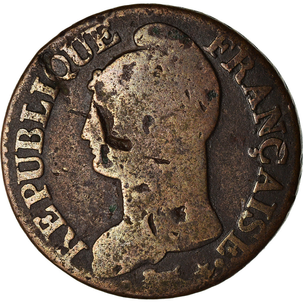 Moneta, Francja, Dupré, 5 Centimes, AN 7, Paris, F(12-15), Bronze, KM:640.1