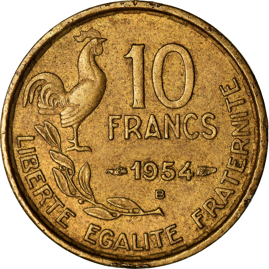Coin, France, Guiraud, 10 Francs, 1954, Beaumont - Le Roger, VF(30-35)