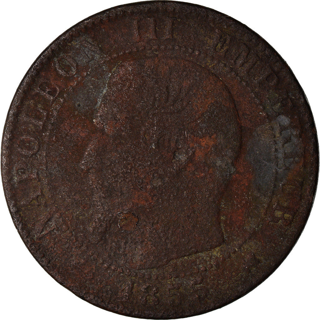 Coin, France, Napoleon III, Napoléon III, 5 Centimes, 1855, Bordeaux, VG(8-10)