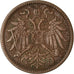 Moneta, Austria, Franz Joseph I, 2 Heller, 1912, EF(40-45), Bronze, KM:2801