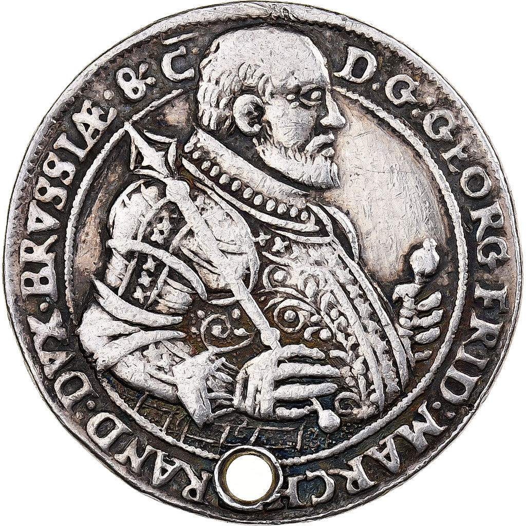 Niemcy, Georg Friedrich I, 1/8 Thaler, 1603, Nuremberg, Srebro, VF(30-35), KM:5