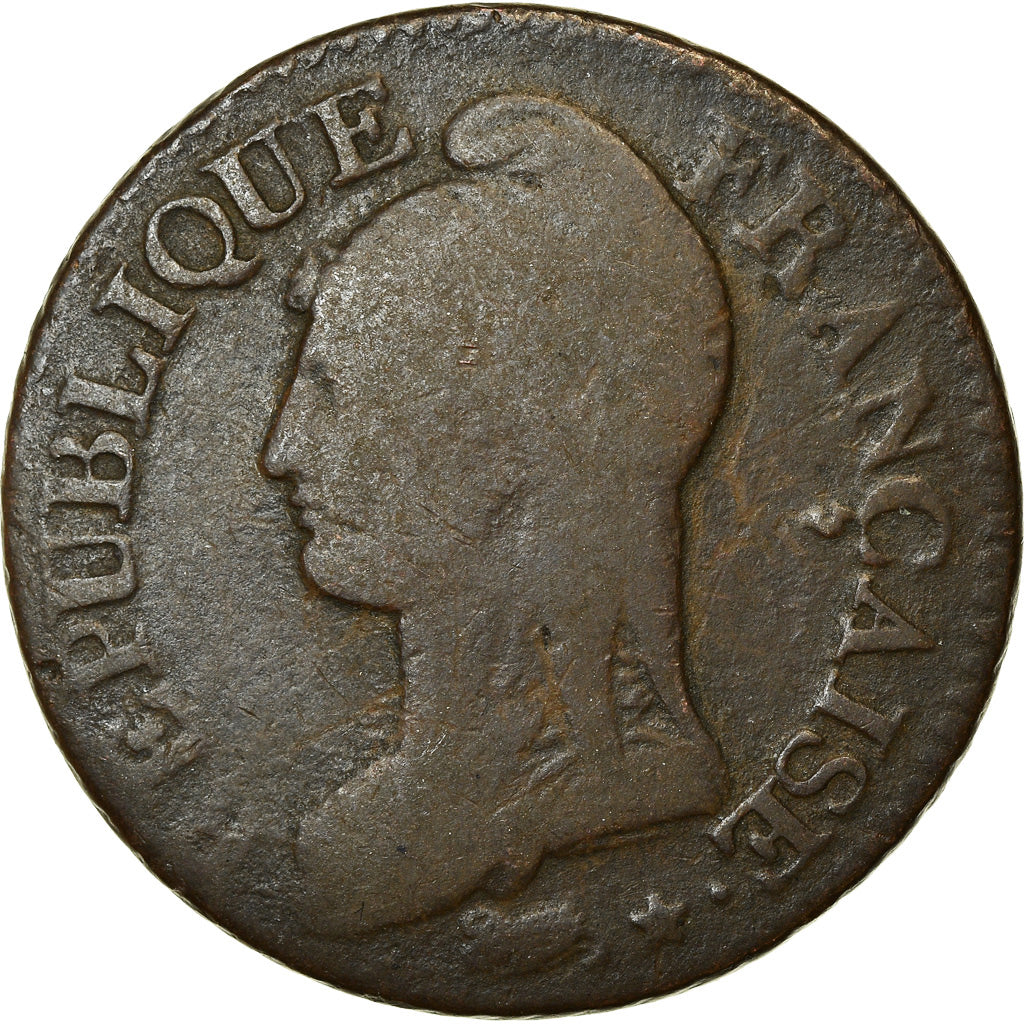 Moneda, Francia, Dupré, 5 Centimes, AN 8, Lille, BC+, Bronce, KM:640.11