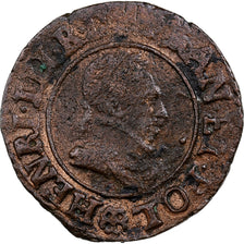 Moneta, Francja, Henri III, Denier Tournois, Denier Tournois, 1589, Saint Lô