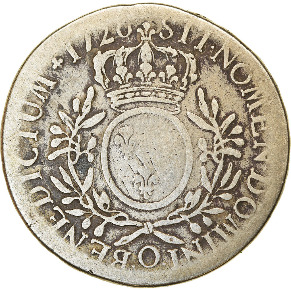 Monnaie, France, Louis XV, Écu aux branches d'olivier, Ecu, 1726, Riom, TB