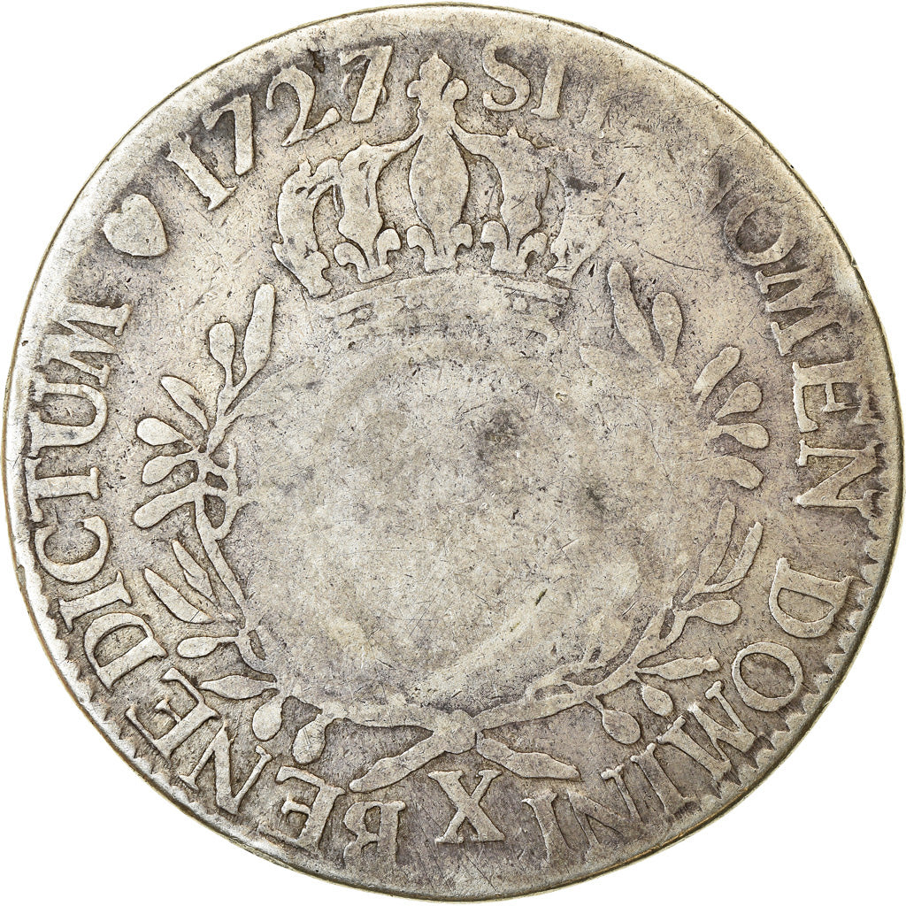 Monnaie, France, Louis XV, Écu aux branches d'olivier, Ecu, 1727/6, Amiens, TB