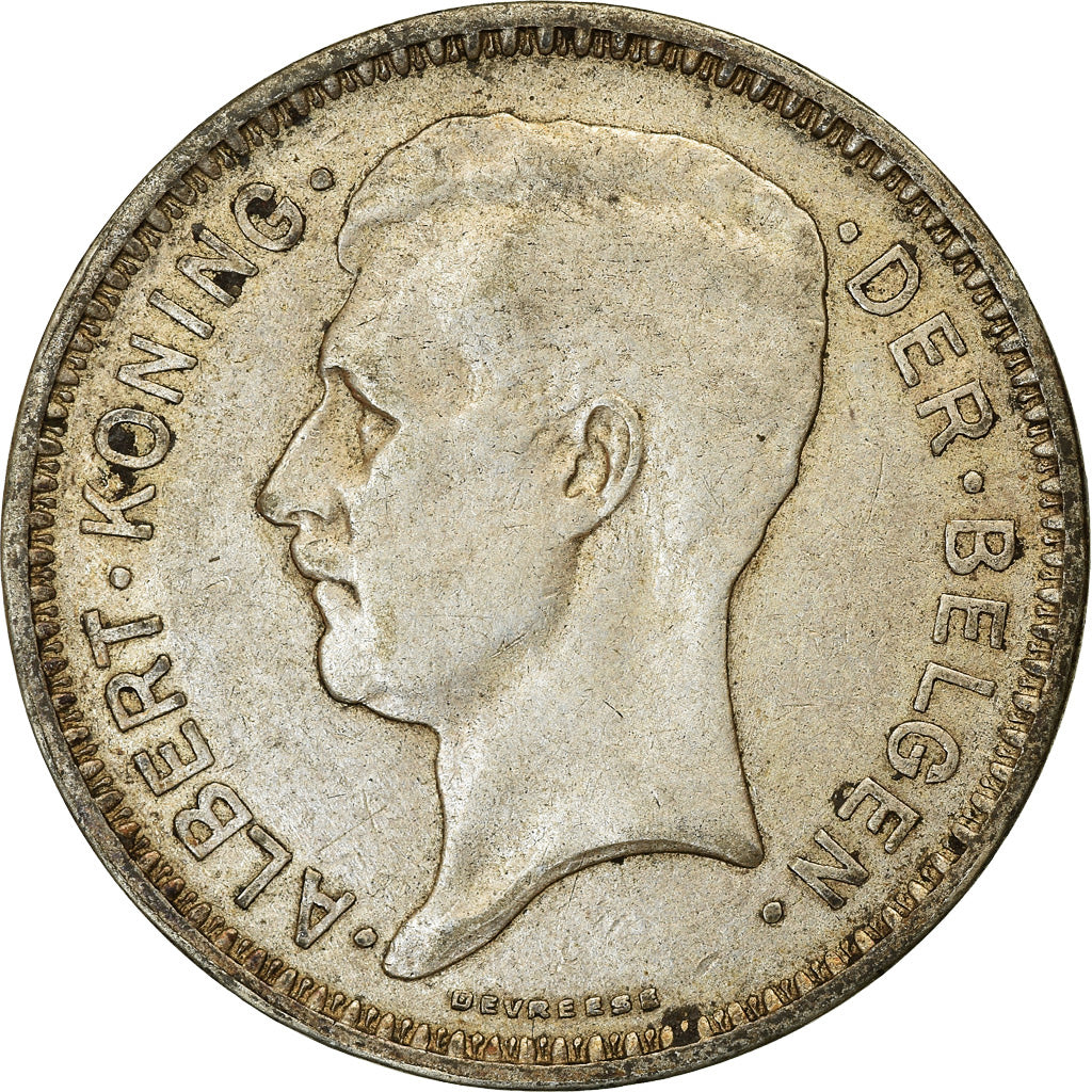 Coin, Belgium, Albert I, 20 Francs, 20 Frank, 1934, EF(40-45), Silver, KM:104.1