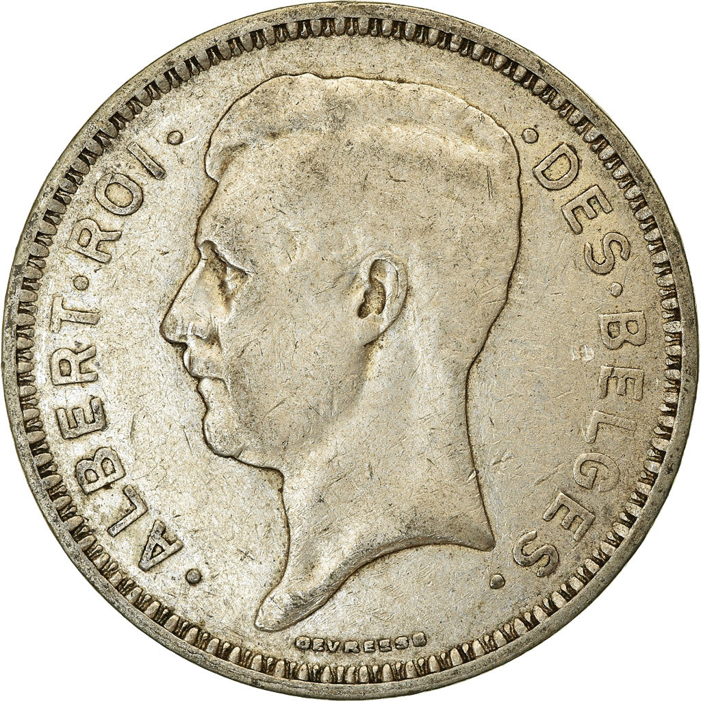 Moneda, Bélgica, 20 Francs, 20 Frank, 1934, BC+, Plata, KM:103.1