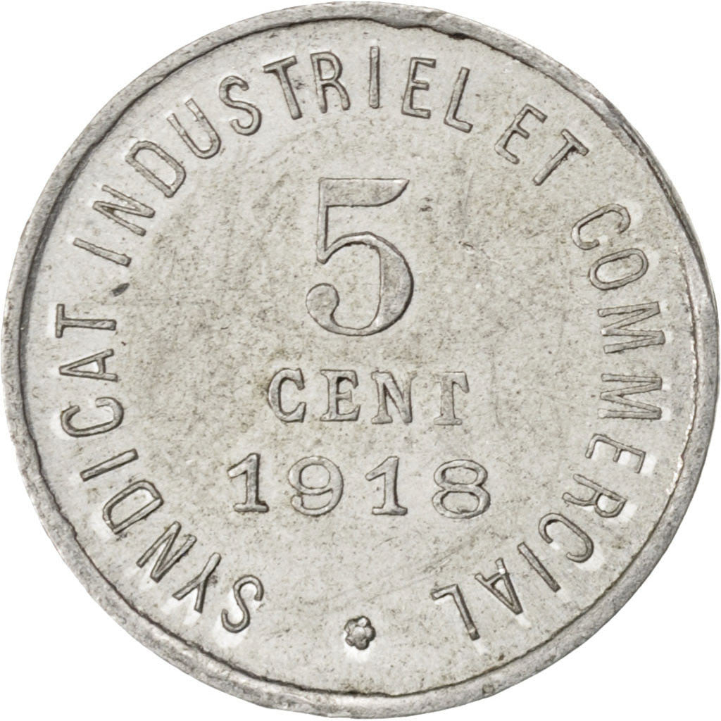 Monnaie, France, 5 Centimes, 1918, TTB+, Aluminium, Elie:10.1