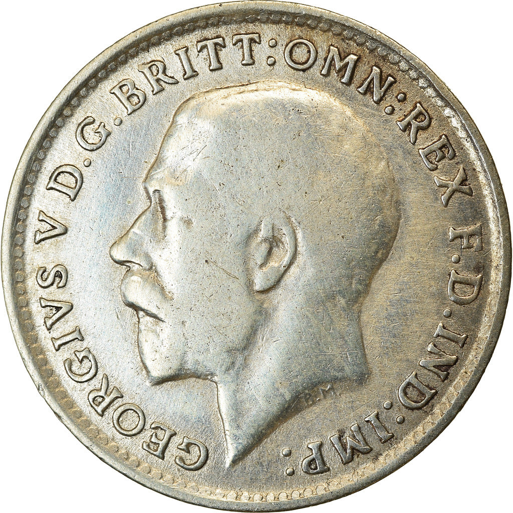 Coin, Great Britain, George V, 3 Pence, 1916, VF(20-25), Silver, KM:813