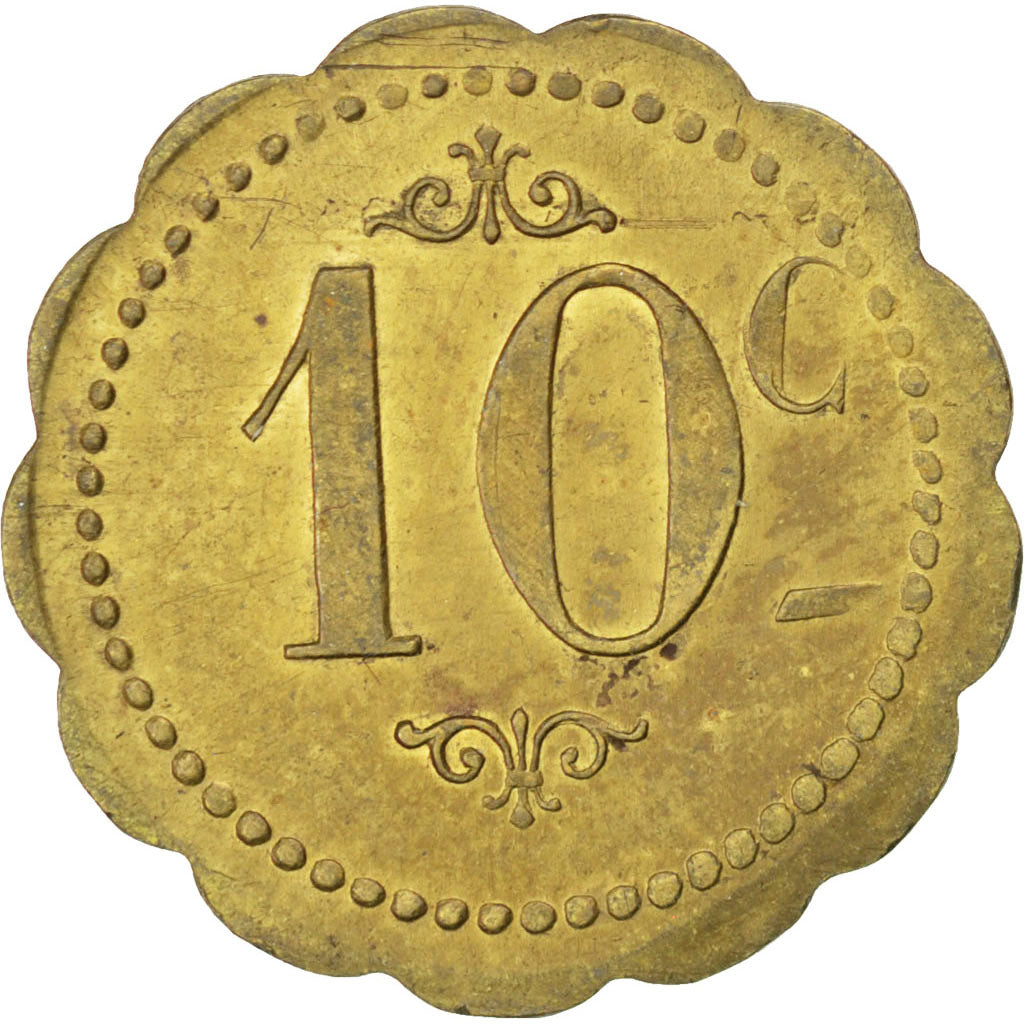 Coin, France, 10 Centimes, AU(50-53), Brass, Elie:25.3