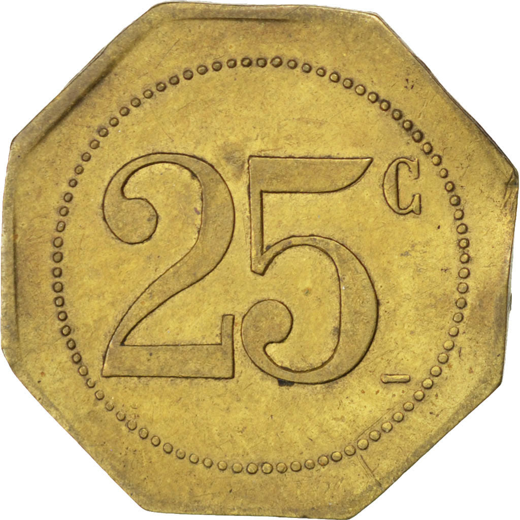 Coin, France, 25 Centimes, EF(40-45), Brass, Elie:20.3