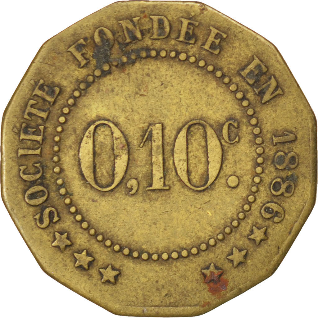 Coin, France, 10 Centimes, EF(40-45), Brass, Elie:25.2