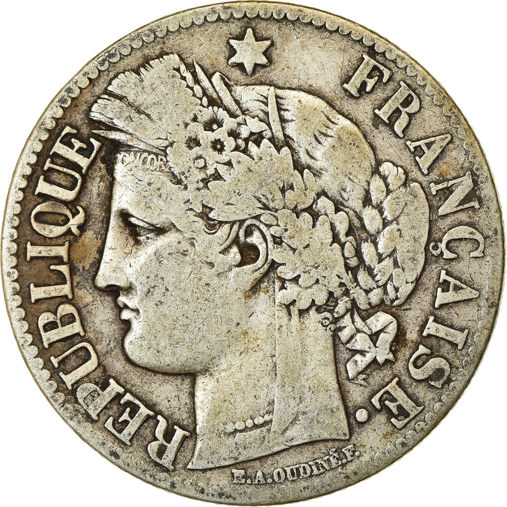 Münze, Frankreich, Cérès, 2 Francs, 1871, Paris, S, Silber, KM:817.1