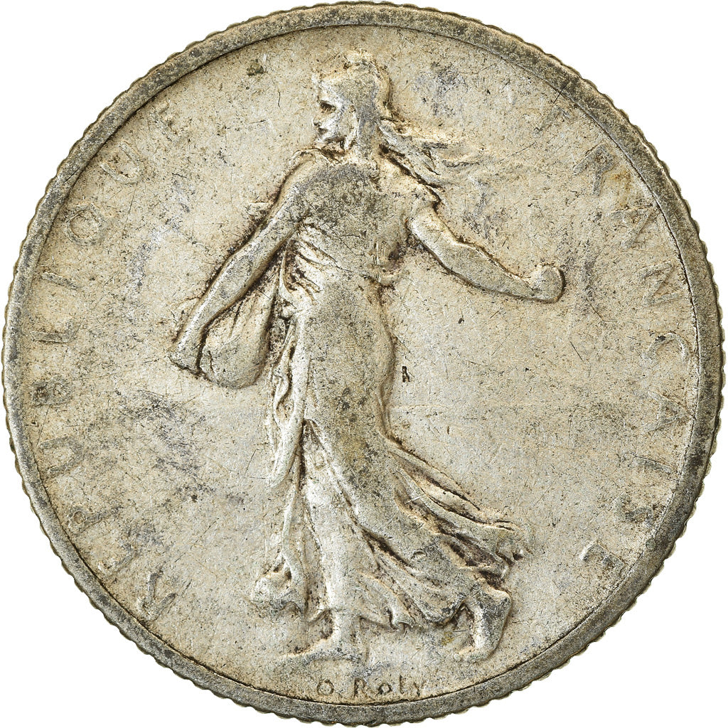 Moeda, França, Semeuse, Franc, 1906, Paris, VF(20-25), Prata, KM:844.1