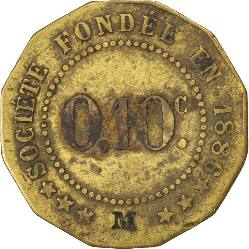 Coin, France, 10 Centimes, EF(40-45), Brass, Elie:25.2var