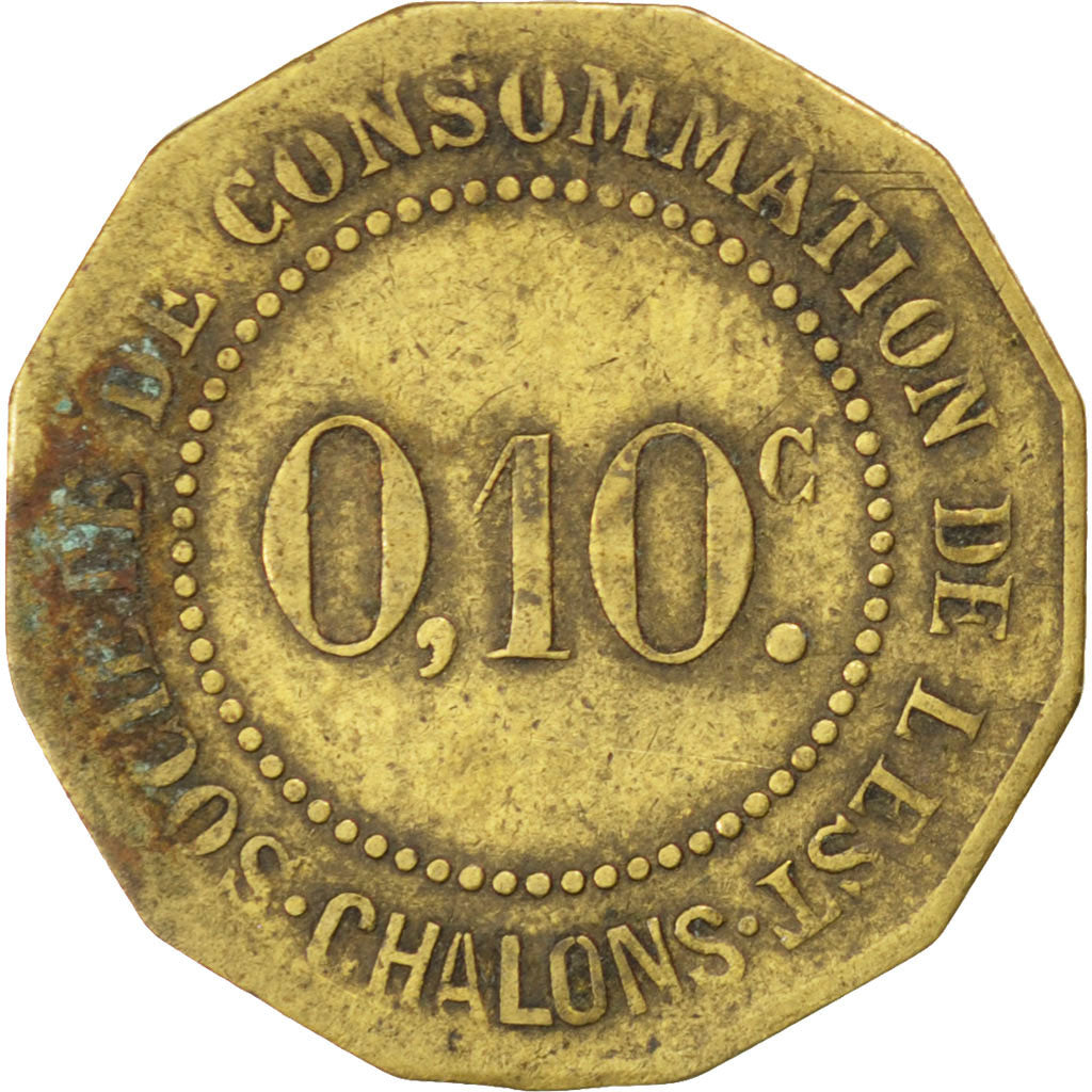 Münze, Frankreich, 10 Centimes, SS, Messing, Elie:25.2var