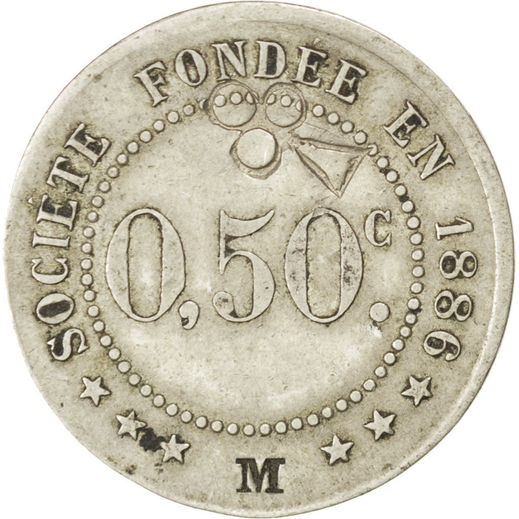 Monnaie, France, 50 Centimes, TTB, Maillechort, Elie:25.3var