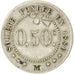 Monnaie, France, 50 Centimes, TTB, Maillechort, Elie:25.3var