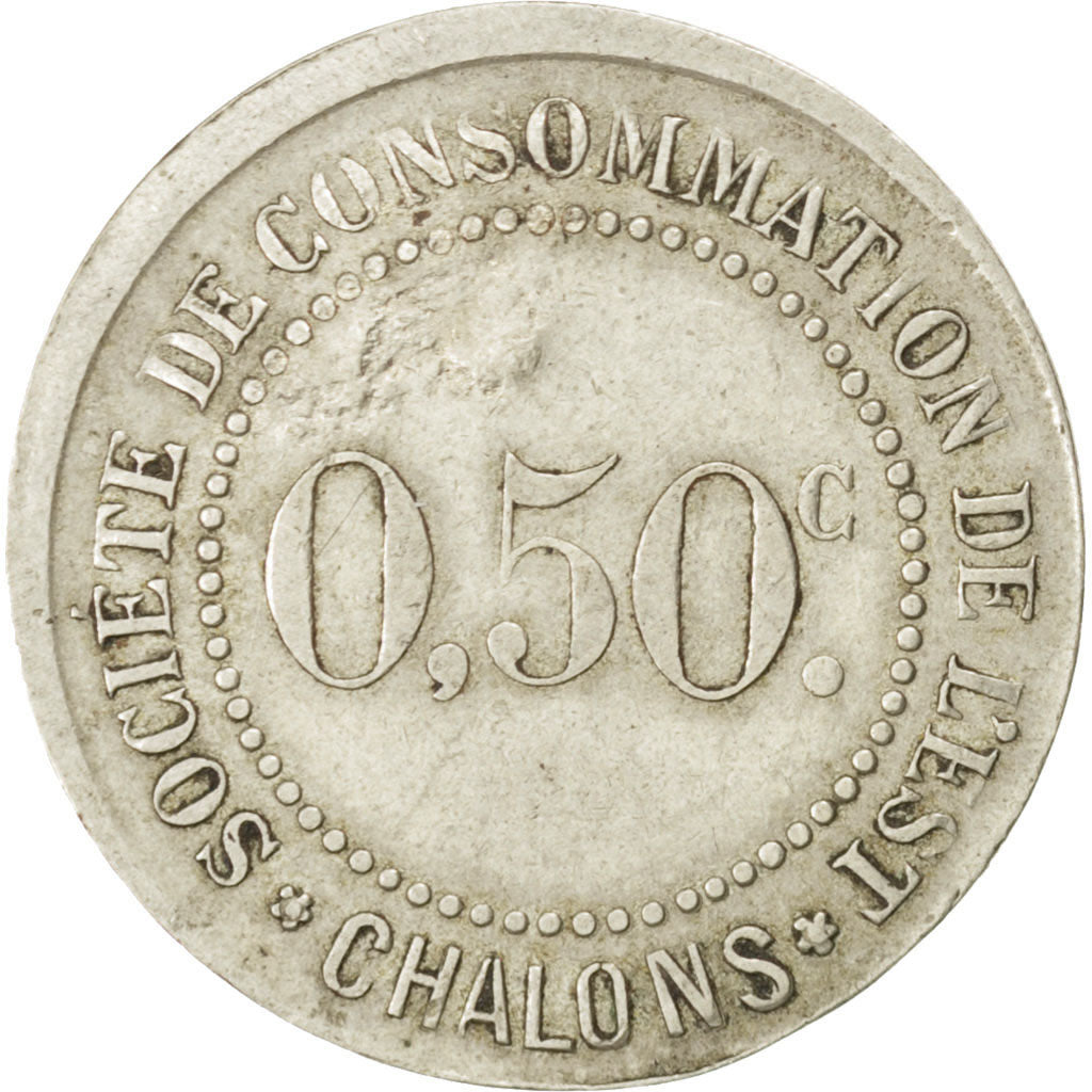 Monnaie, France, 50 Centimes, TTB, Maillechort, Elie:25.3var