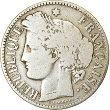 Münze, Frankreich, Cérès, 2 Francs, 1871, Bordeaux, S, Silber, KM:816.2