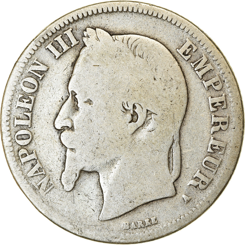 Monnaie, France, Napoleon III, Napoléon III, 2 Francs, 1867, Paris, B+, Argent