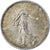 Moneda, Francia, Semeuse, Franc, 1918, Paris, MBC+, Plata, KM:844.1, Gadoury:467