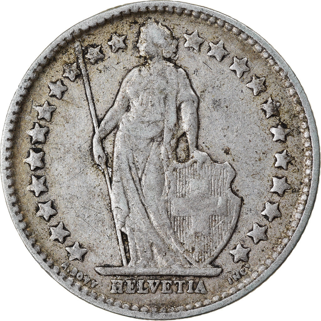 Coin, Switzerland, 1/2 Franc, 1907, Bern, EF(40-45), Silver, KM:23