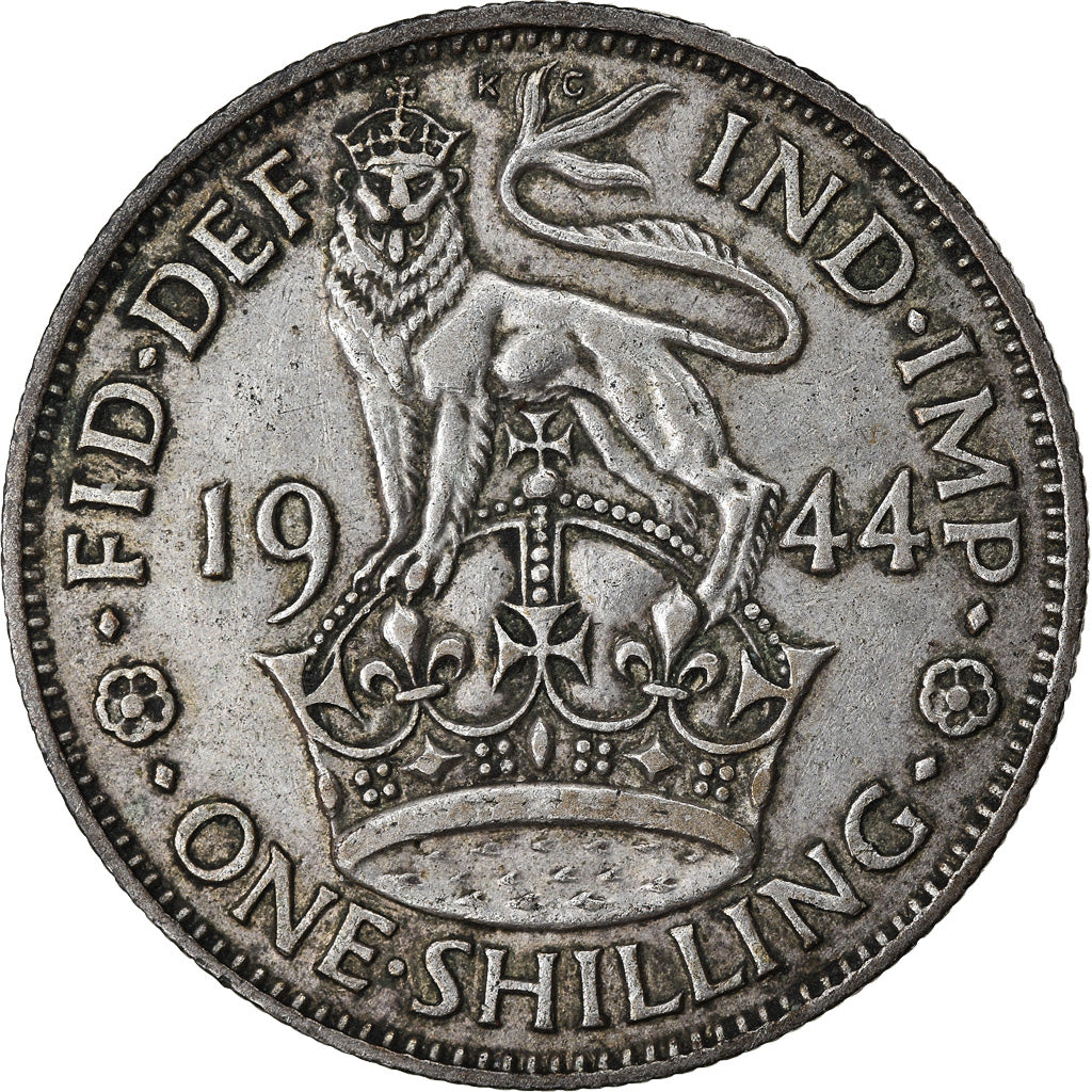 Moneta, Gran Bretagna, George VI, Shilling, 1944, BB, Argento, KM:854