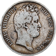 France, Louis-Philippe I, 5 Francs, 1830, Paris, Silver, VF(20-25)