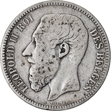 Coin, Belgium, Leopold II, 2 Francs, 2 Frank, 1867, VF(20-25), Silver, KM:30.1