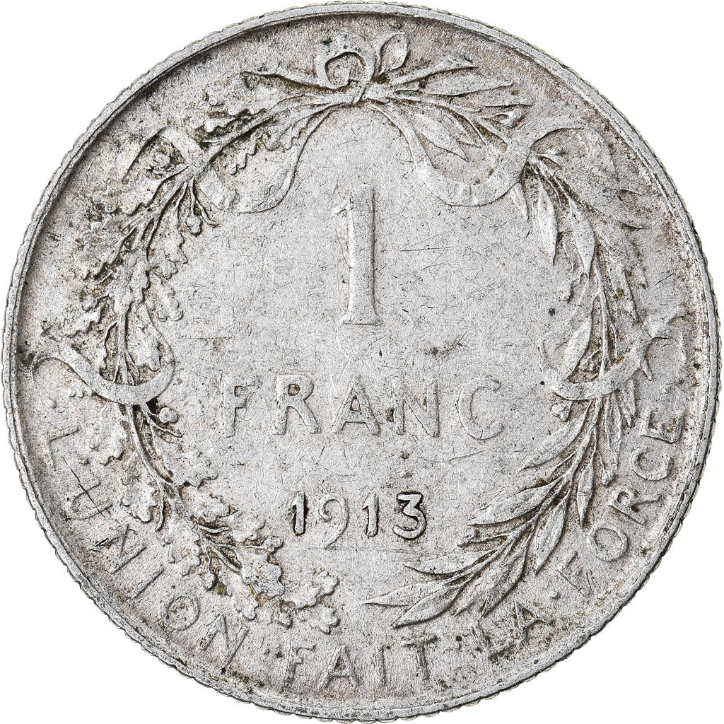 Munten, België, Franc, 1913, ZF, Zilver, KM:72