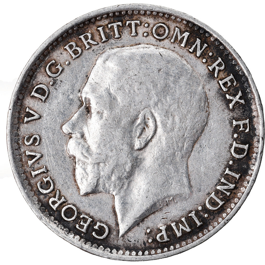 Moneta, Gran Bretagna, George V, 3 Pence, 1917, BB, Argento, KM:813