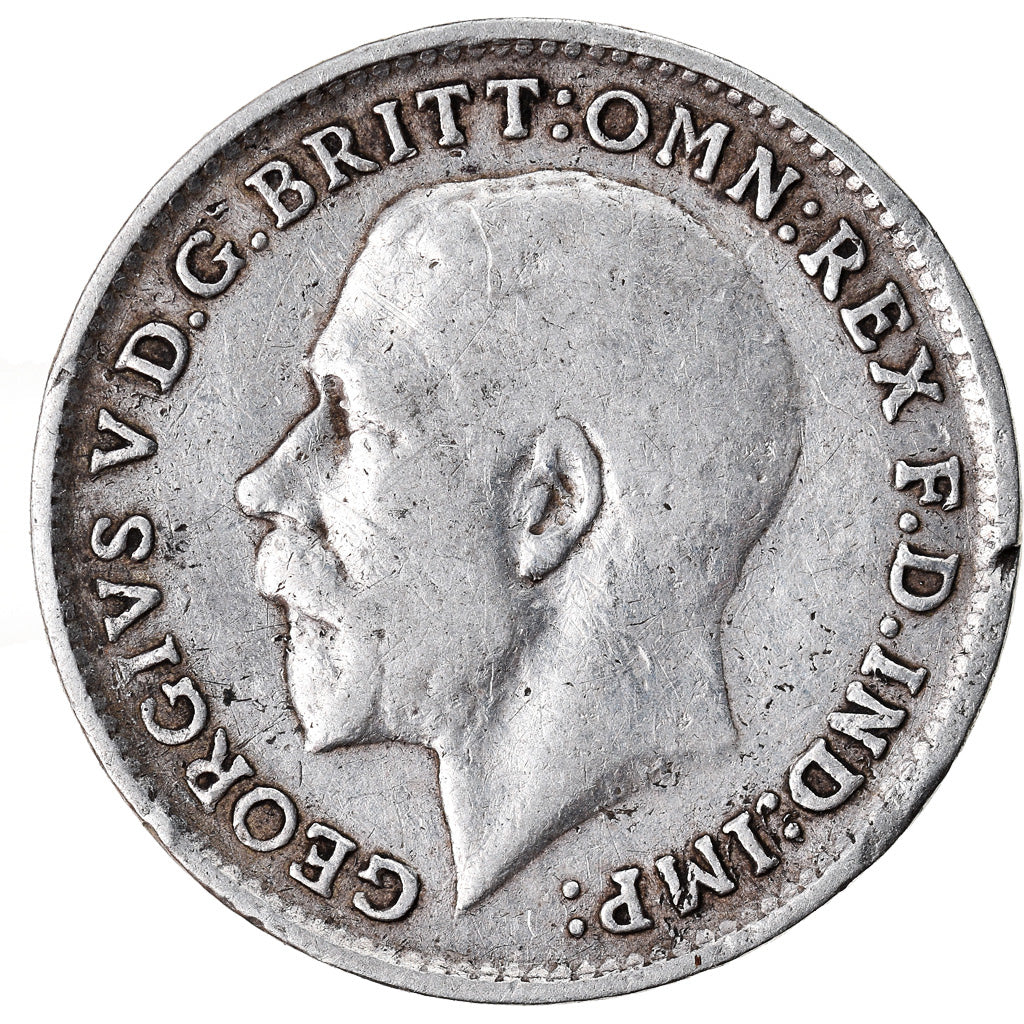 Coin, Great Britain, George V, 3 Pence, 1918, VF(30-35), Silver, KM:813