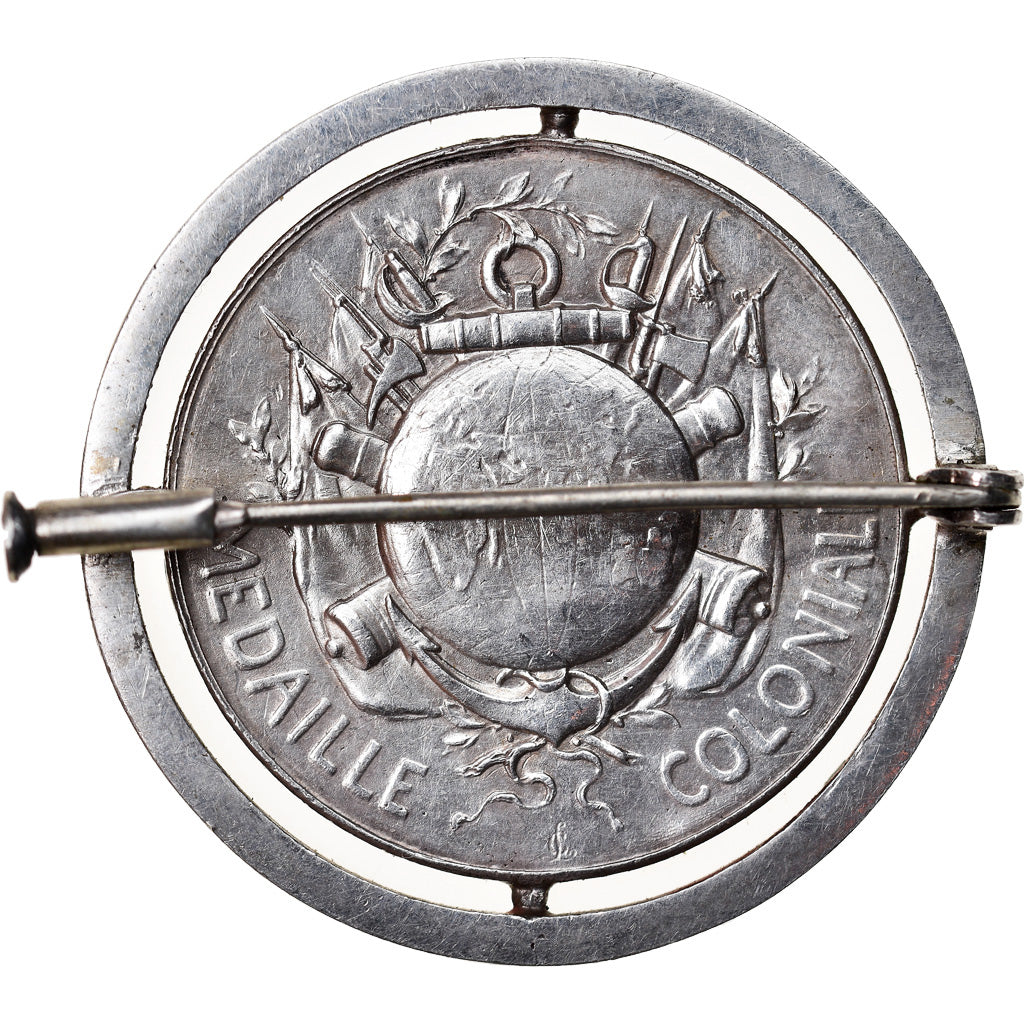 Frankrijk, Medaille, Médaille Coloniale, History, ZF+, Zilver