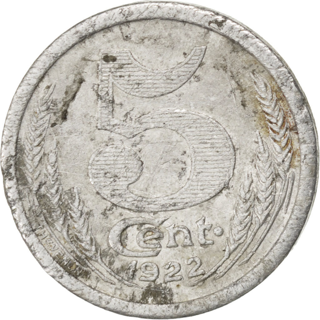 Münze, Frankreich, 5 Centimes, 1922, S, Aluminium, Elie:10.1