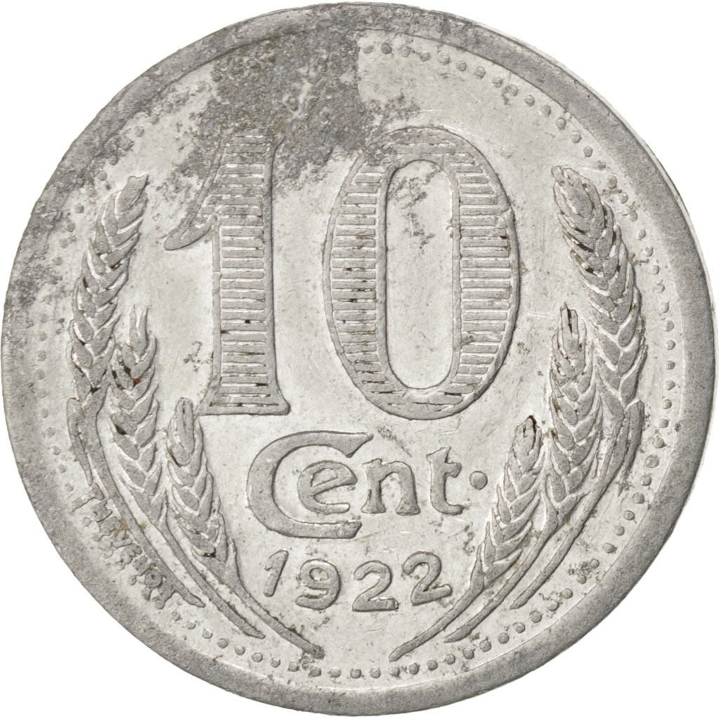 Monnaie, France, 10 Centimes, 1922, TTB, Aluminium, Elie:10.2