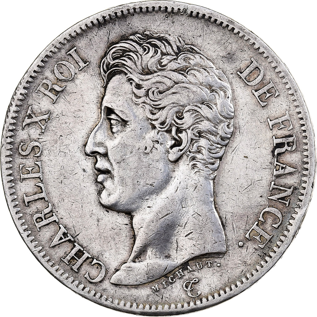 Frankrijk, Charles X, 5 Francs, 1825, Lille, Zilver, ZF, Gadoury:643, KM:720.13