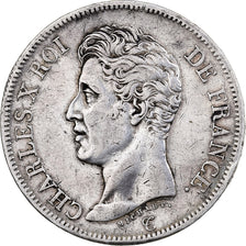 Frankrijk, Charles X, 5 Francs, 1825, Lille, Zilver, ZF, Gadoury:643, KM:720.13