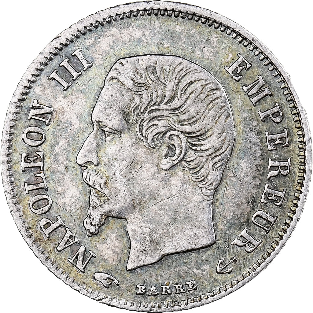 France, Napoléon III, 20 Centimes, 1860, Paris, 6/5, Argent, TTB+, Gadoury:305