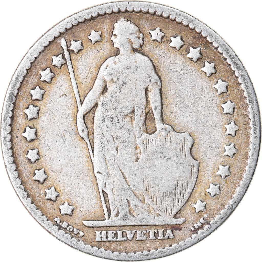 Coin, Switzerland, Franc, 1906, Bern, VF(20-25), Silver, KM:24