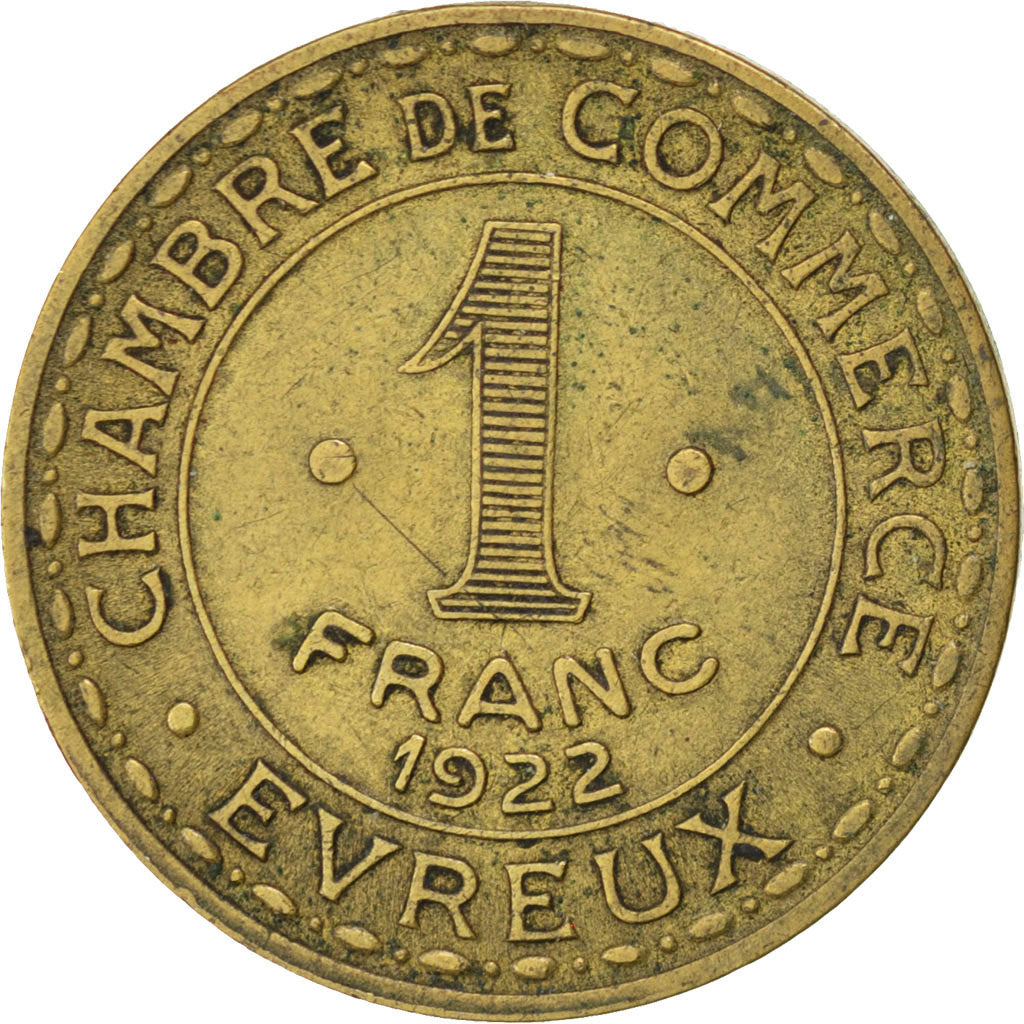 Moneta, Francia, 1 Franc, 1922, BB, Ottone, Elie:10.4