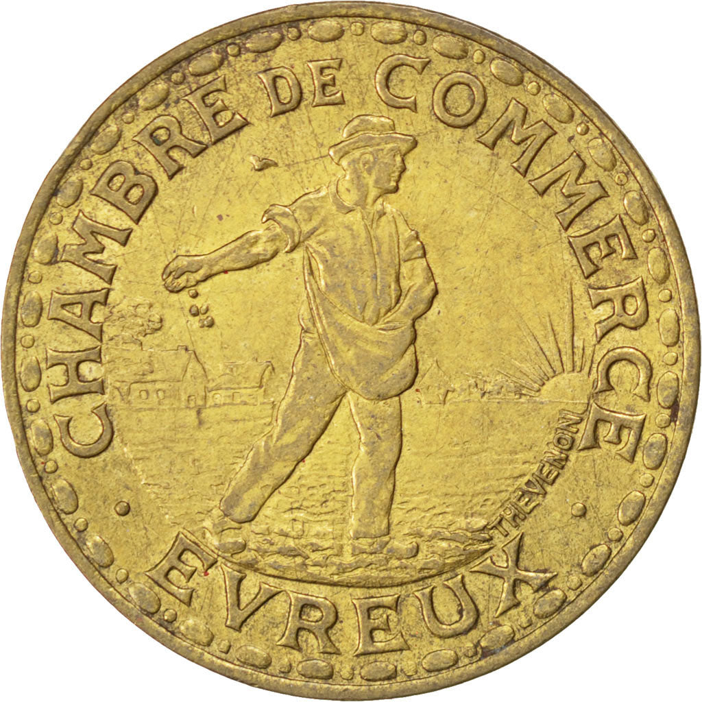 Coin, France, 1 Franc, 1922, AU(50-53), Brass, Elie:10.4