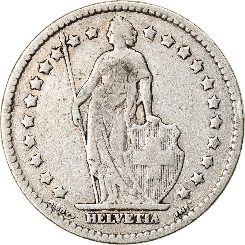 Moneta, Svizzera, Franc, 1909, Bern, MB+, Argento, KM:24