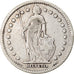 Moneta, Svizzera, Franc, 1909, Bern, MB+, Argento, KM:24