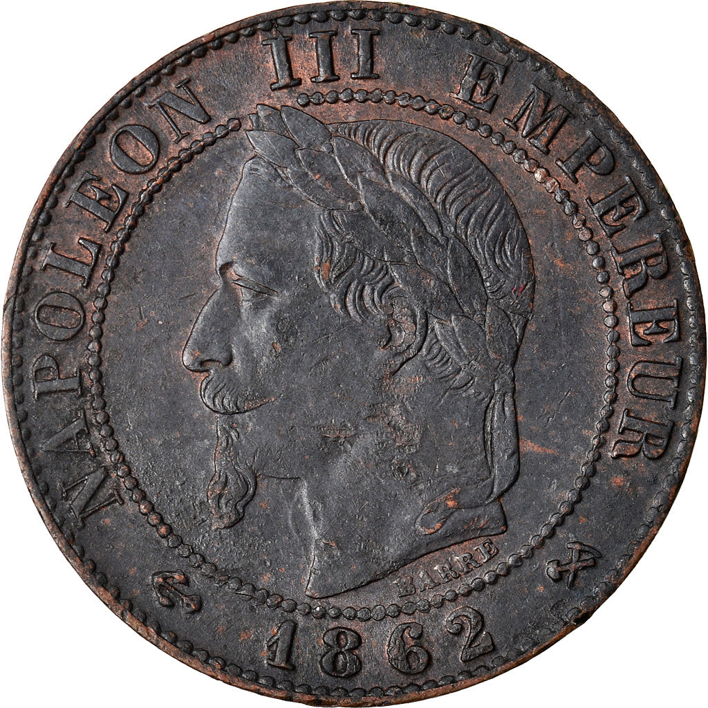 Coin, France, Napoleon III, Napoléon III, Centime, 1862, Bordeaux, EF(40-45)