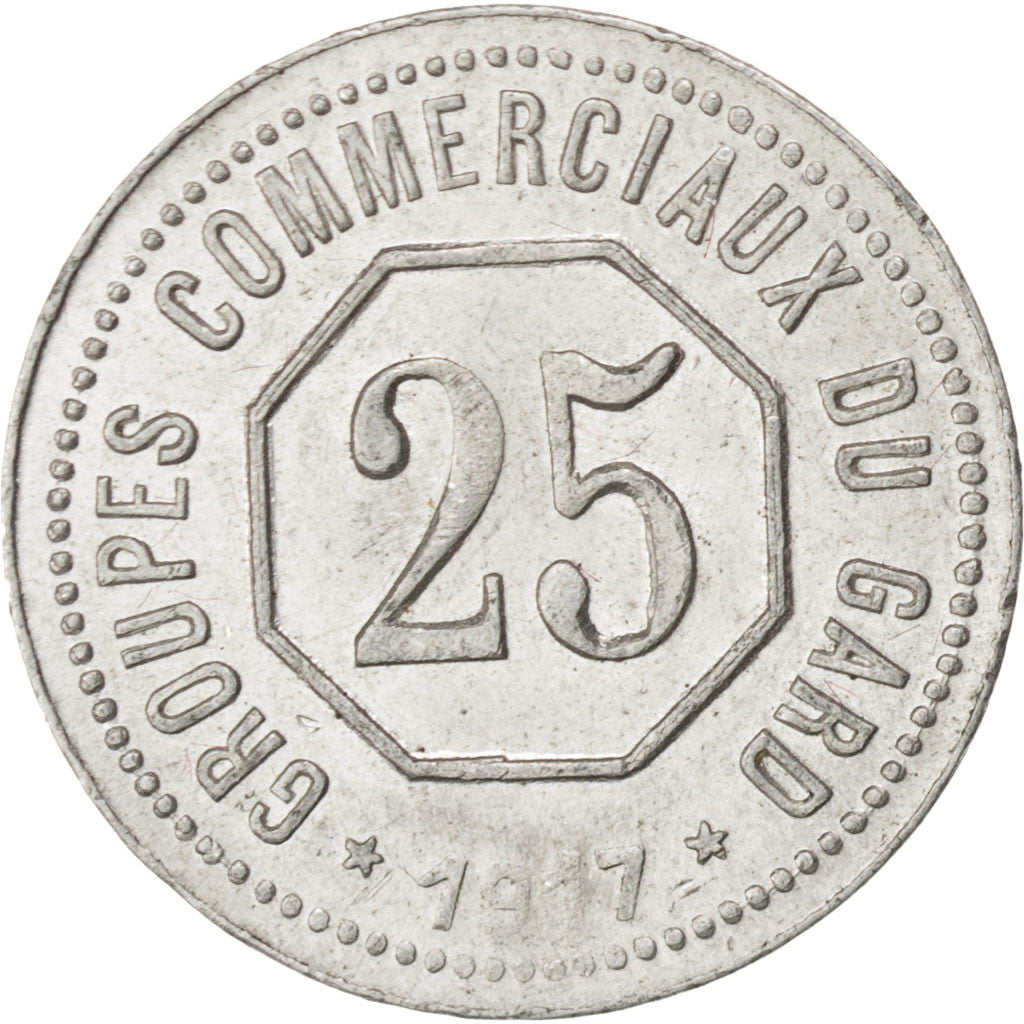 Coin, France, 25 Centimes, 1917, AU(50-53), Aluminium, Elie:10.2