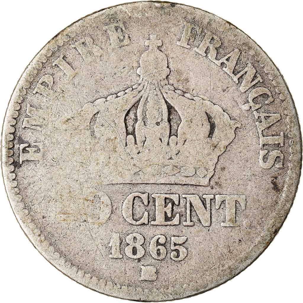 Coin, France, Napoleon III, Napoléon III, 50 Centimes, 1865, Strasbourg